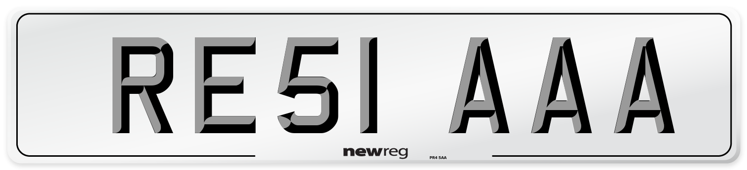 RE51 AAA Number Plate from New Reg